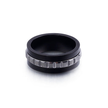 Carbide Matte Brushed Stainless Steel Ring