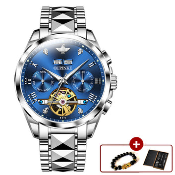 Luxury Watches for Men Automatic Mechanical Sapphire Mirror Waterproof Stainless Steel Wristwatch