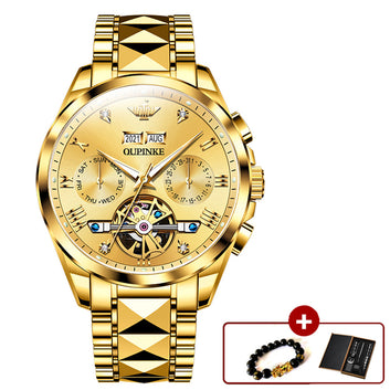 Luxury Automatic Watch for Men Mechanical Sapphire Crystal Waterproof Fashion Hollow Wrist Watches