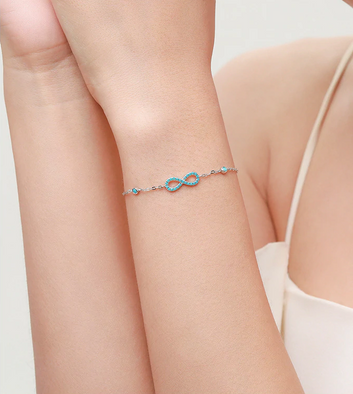 925 Sterling Silver Romantic Infinite Love Bracelet