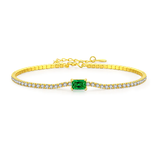 Pulsera de plata de ley 925 con circonitas brillantes