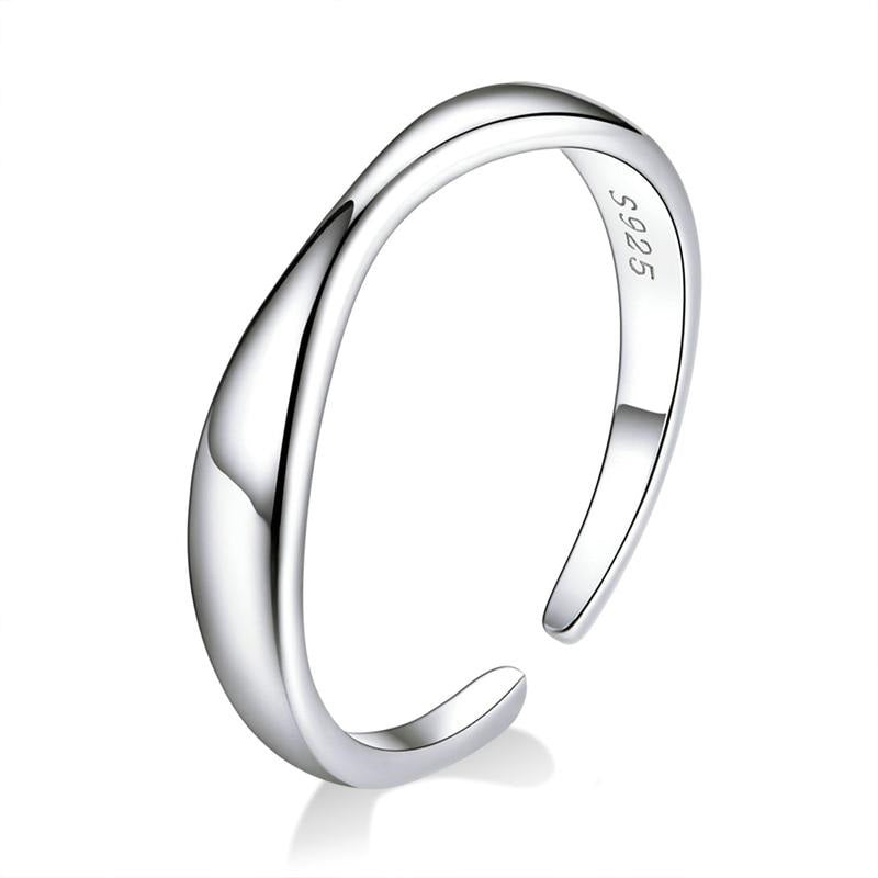 925 Stelring Silver Irregular Ocean Wave Ring