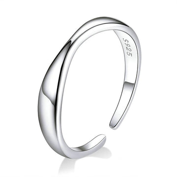 925 Stelring Silver Irregular Ocean Wave Ring