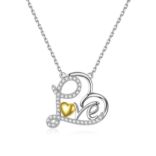 Collar clásico de corazón en plata de ley 925
