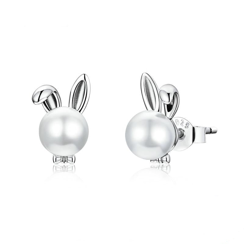 925 Sterling Silver Cute bunny Earrings