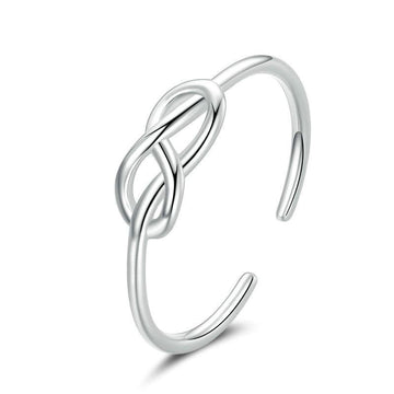 925 Sterling Silver Geometric Infinity Symbol Ring