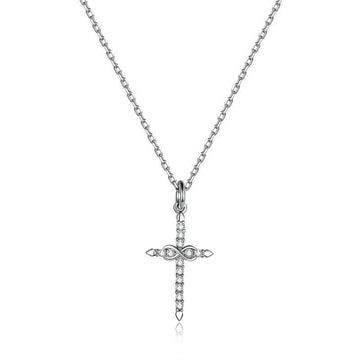 925 Sterling Silver Infinite Cross of Love Necklace