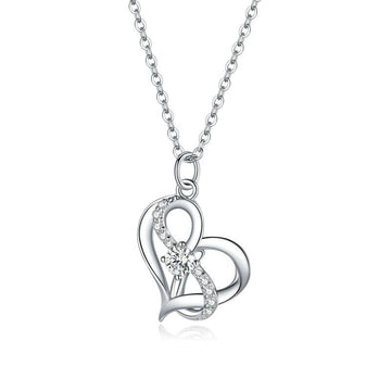 925 Sterling Silver Infinity Love Necklaces for Women