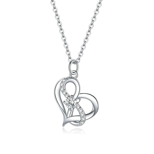 925 Sterling Silver Infinity Love Necklace