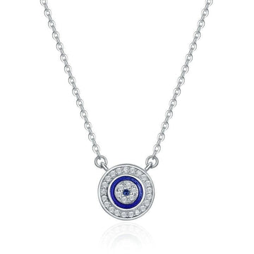925 Sterling Silver Lucky Blue Eye Necklace