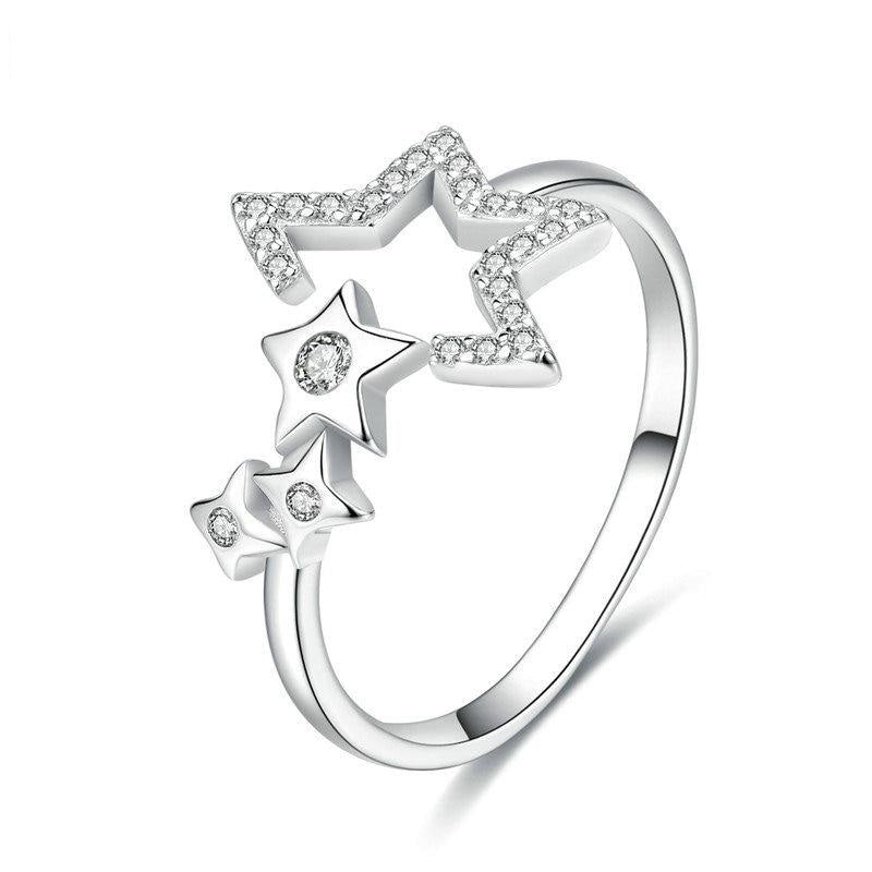 925 Sterling Silver Luminous Star Ring