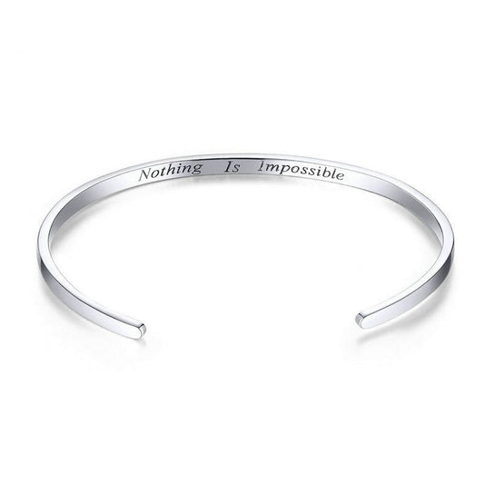 Pulsera Nada es Imposible de Plata de Ley 925