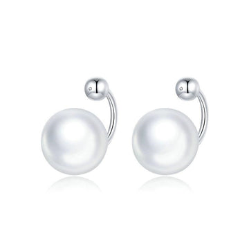 925 Sterling Silver Simple Shell Stud Earrings