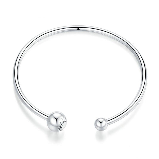 Pulsera de cuentas enhebradas en plata de ley 925