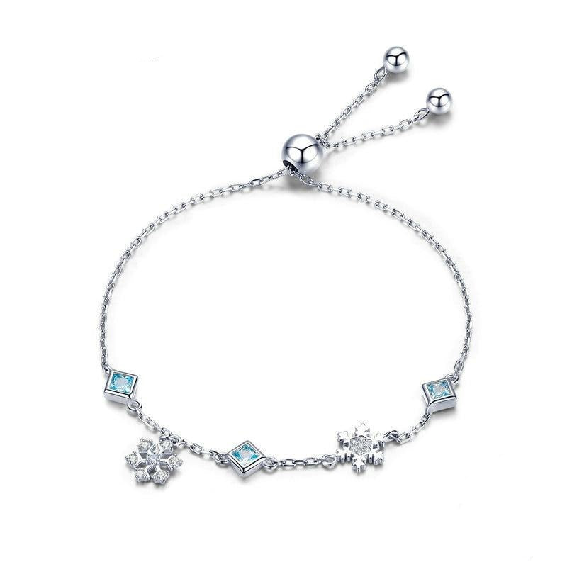 925 Sterling Silver Winter Snowflake Bracelet