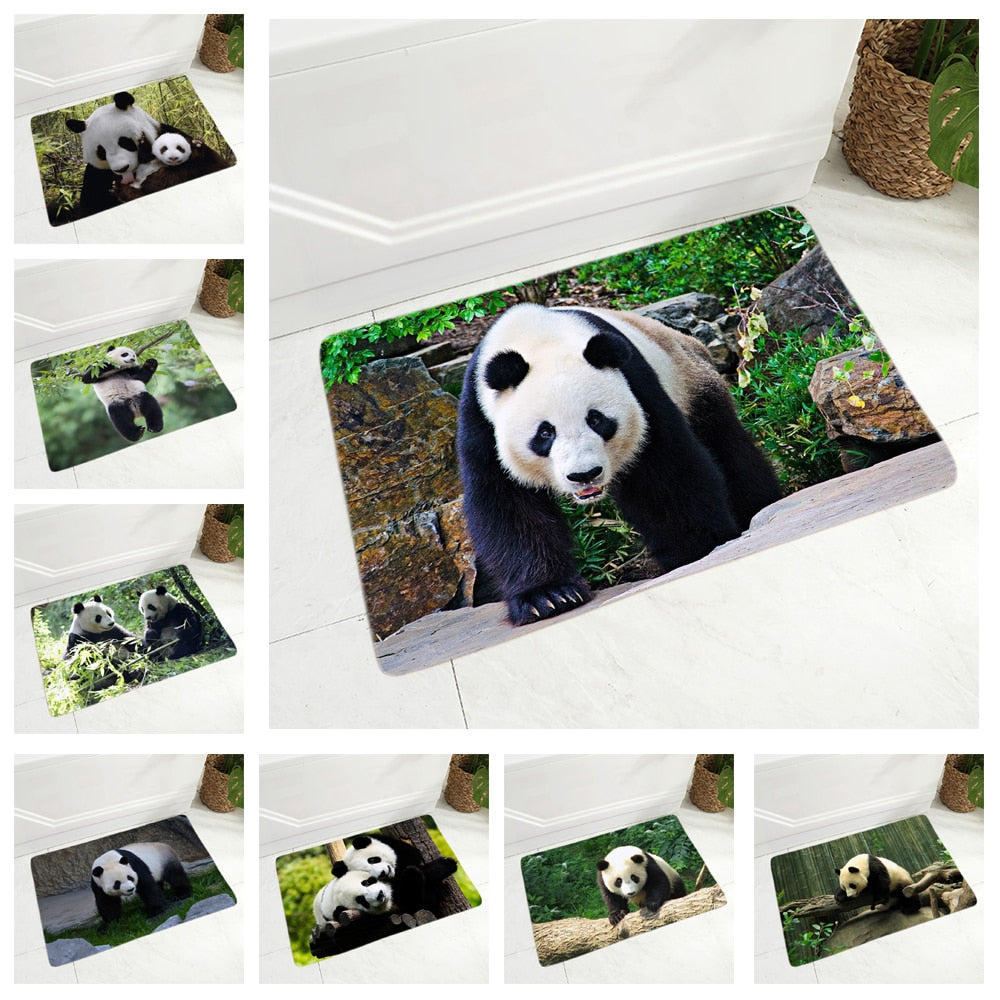 Cute Panda Doormat Decor Animal Floor Door Mat