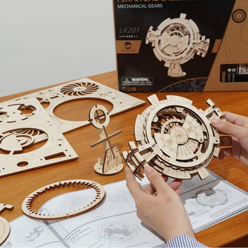 DIY Perpetual Calendar Wooden Model Building Kits Assembly Toy Gift for Children Adult