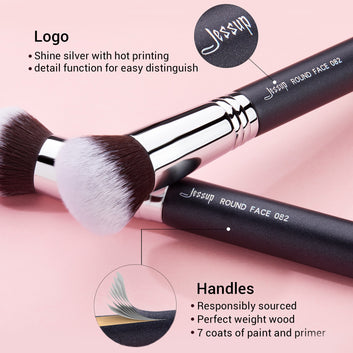 Powder brush Makeup Face beauty tool Synthetic hair Foundation Blending Cosmetic Round