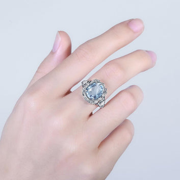 Anillo Kpop de plata de ley 925 auténtica