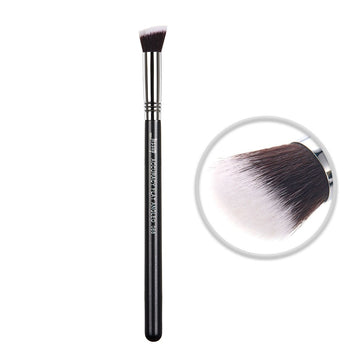 Black / Silver Contour Brush Makeup for Face Soft Fibre Accuracy Flat Angled Blending Powder