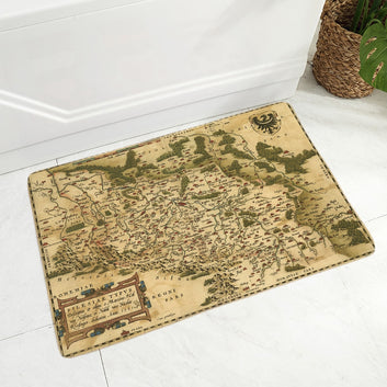 Super Soft Flannel Carpet Vintage Old Map Floor Door Mat