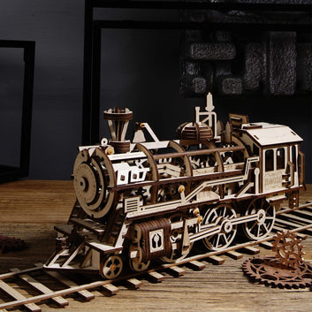 DIY Laser Cutting 3D Mechanical Model Wooden Model Building Block Kits Assembly Toy Gift for Children Adult