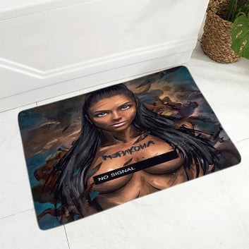 Felpudo de franela súper suave con diseño de chica guapa y sexy