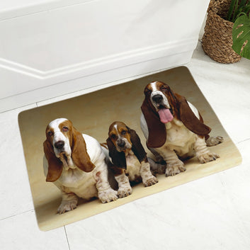 Cute Pet Basset Hound Dog Floor Door Mat Decor Pet Animal Doormat