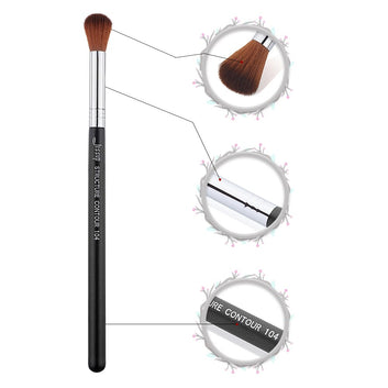 Brocha para polvos Maquillaje para mejillas Pelo sintético Contorno Crema Estructura