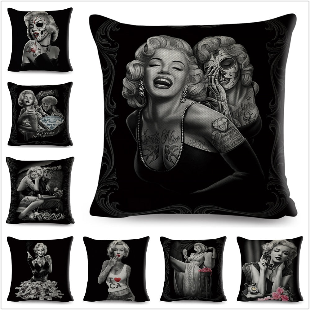 Mexico Chicano Style Cushion Cover Decor Cartoon Skull Girl Pillow Case