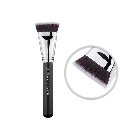 Brocha Bronceadora Negra/Plateada Maquillaje para rostro herramientas de belleza de alta calidad PINTAR CONTORNO