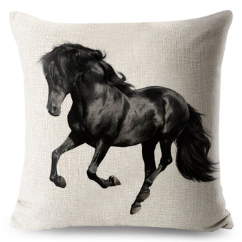 Running Horse Cushion Cover Decor Wild Animals Pillow Case