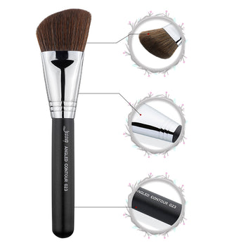 Brocha para polvos Brocha de maquillaje Cosmético Ángulo Contorno Bronceador crema líquido Fibra capilar