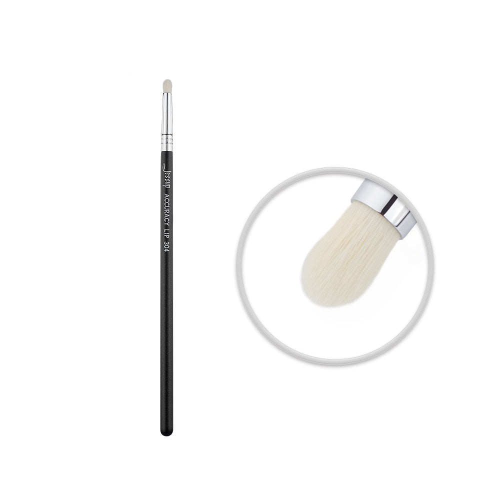Black / Silver Lip brush Makeup Small Flat Synthetic Hair Lip liner