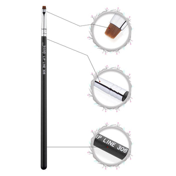 Black/Silver Professional Makeup brushes Cosmetic beauty tool Makup up brush Lip Line