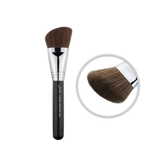 Brocha para polvos Brocha de maquillaje Cosmético Ángulo Contorno Bronceador crema líquido Fibra capilar