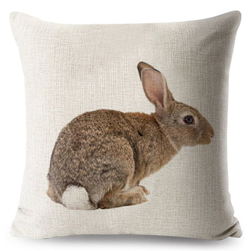 Preciosa funda de cojín de conejito decorativa, linda funda de almohada de conejo