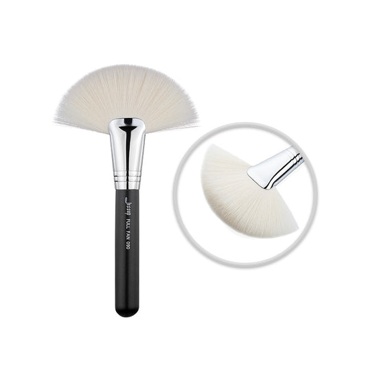 Brocha para polvos para maquillaje facial grande suave abanico belleza herramienta cosmética rubor resaltador