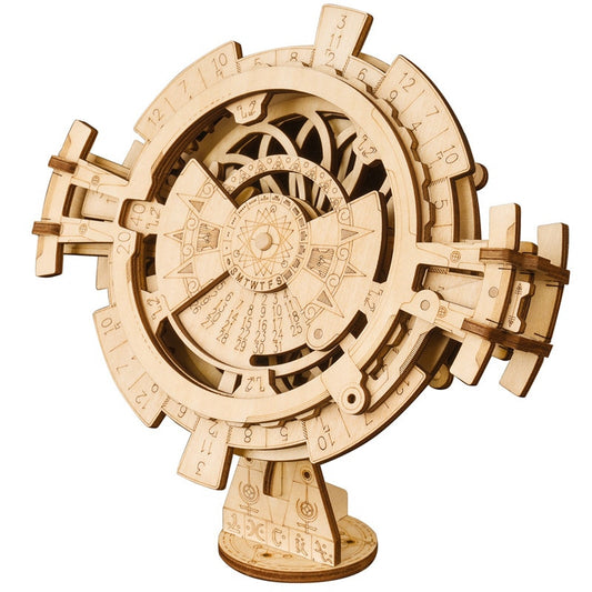 DIY Perpetual Calendar Wooden Model Building Kits Assembly Toy