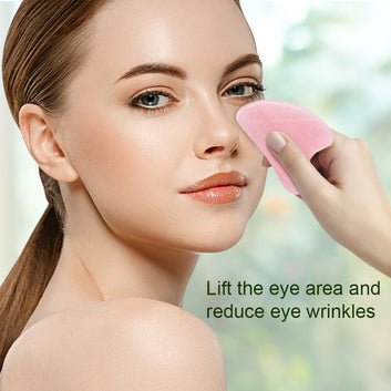Herramienta facial Gua Sha, piedra de jade natural, herramienta de masaje Gua Sha para raspar rostro, ojos, cuello, cuerpo, piedra Guasha para acupuntura SPA