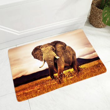 Wild Animal Doormat Decor Brave African Lion Floor Door Mat