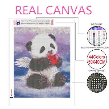 Diamond Painting Panda Full Square Drill Embroidery Cartoon Cross Stitch Home Decor