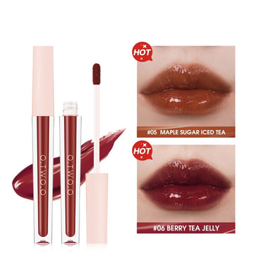 Glossy Liquid Lipstick Lip Tint 6 Colors Moisturizing Long-Lasting Makeup Non Sticky Plumping Lip Gloss Cosmetics