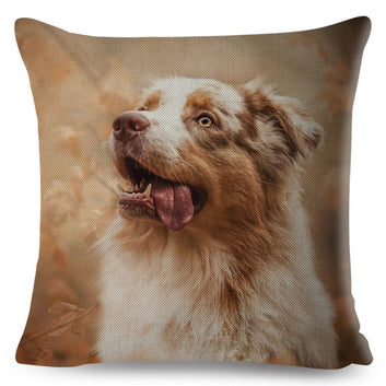 Australian Shepherd Cushion Cover Pet Dog Animal Pillow Case