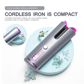 Automatic Curling Iron Hair Curler Corrugation for Hair USB Rechargeable LCD Display Portable Hair Styler Hair Waver Styling