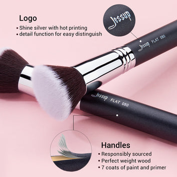 Face Brush of Make up Flat Blending Liquid Cream Synthetic Hair