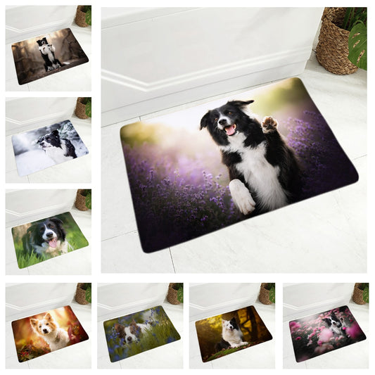 Pet Dog Animal Doormat Decor Scotland Border Collie Floor Door Mat