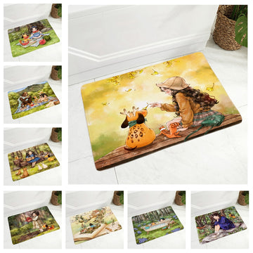 Fairy Tale World Floor Door Mat Cute Cartoon Girl Doormat