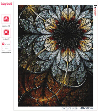 Full Square Diamond Painting Mandala Flower