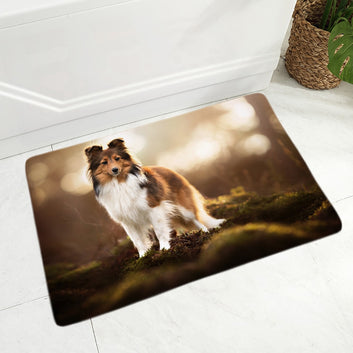 Pet Shetland Sheepdog Floor Mat Flannel Doormat